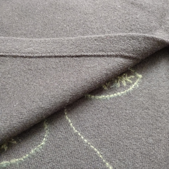 Rickie Freeman Teri Jon embroidered wool knitwear maxi skirt chocolate brown - Picture 11 of 11